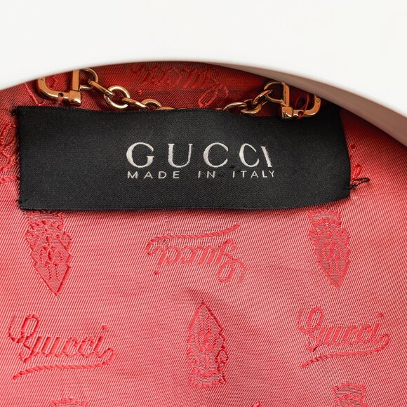 Gucci Black Leather Double-Breasted Moto Jacket - Picture 10 of 13